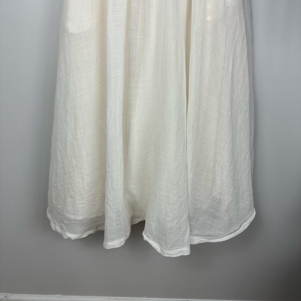 J.CREW Strapless Mixy Dress Summer Linen Cream Size Small NWT Minimalist Europe - Picture 8 of 13